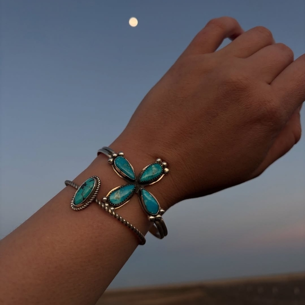 Turquoise Cross Cuff - Picture 2 of 10